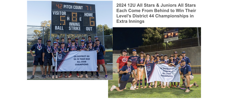 Congratulations 2024 12U & Juniors All Stars!!